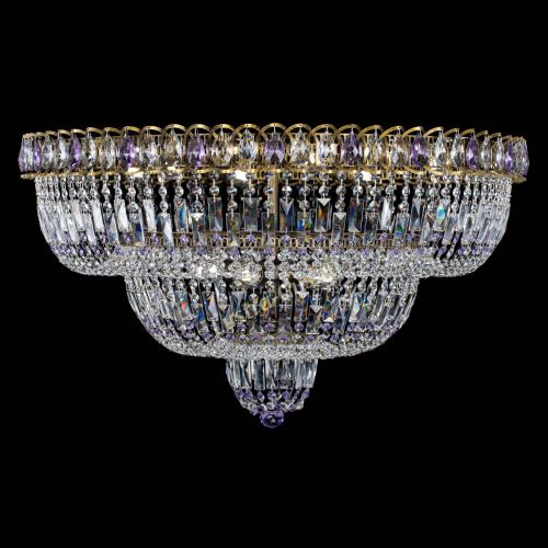 Люстра Водопад Обтикон №15 под бронзу фиолетовая в Симферополе Гусь Хрустальный