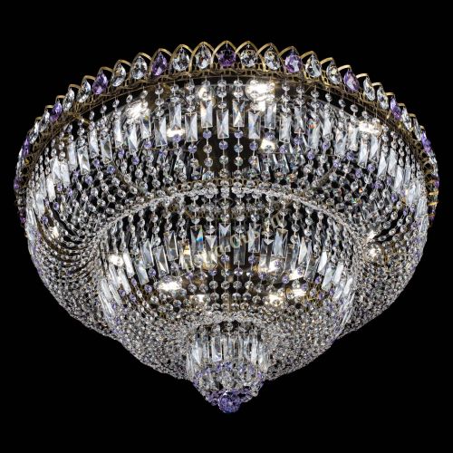 Люстра Водопад Обтикон №15 под бронзу фиолетовая в Симферополе Гусь Хрустальный