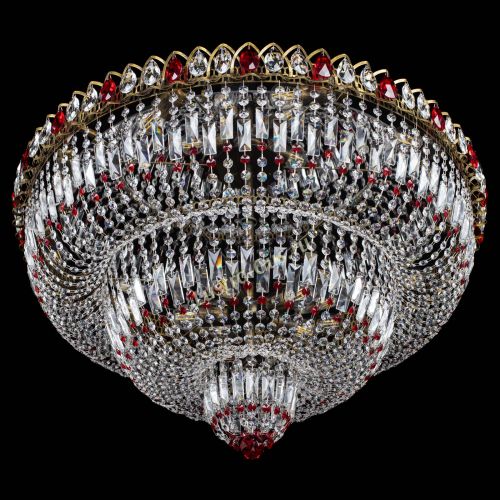 Люстра Водопад Обтикон №15 под бронзу красная в Симферополе Гусь Хрустальный