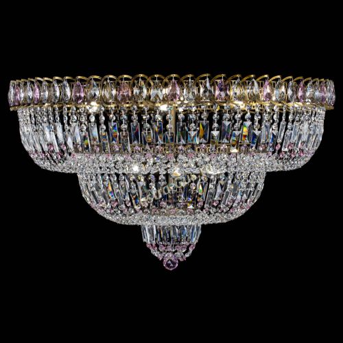 Люстра Водопад Обтикон №15 под бронзу розовая в Симферополе Гусь Хрустальный