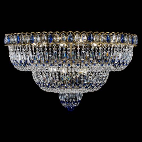 Люстра Водопад Обтикон №15 под бронзу синяя в Симферополе Гусь Хрустальный