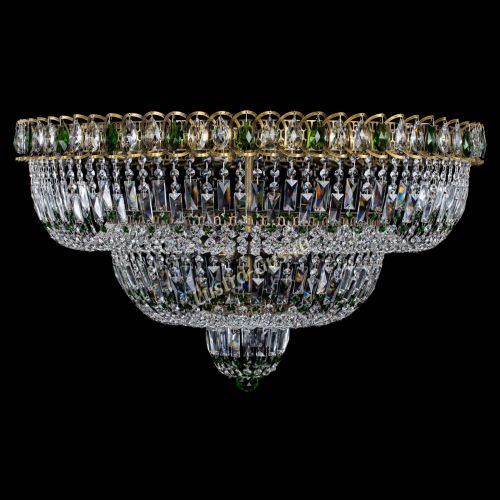 Люстра Водопад Обтикон №15 под бронзу зеленая в Симферополе Гусь Хрустальный