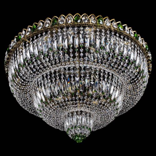 Люстра Водопад Обтикон №15 под бронзу зеленая в Симферополе Гусь Хрустальный