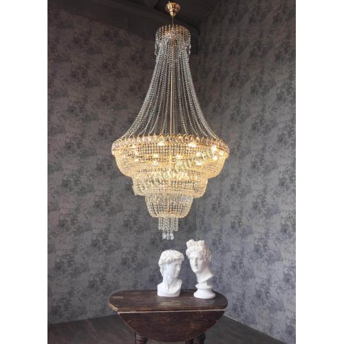 Люстра Водопад с подвесом 1000 мм в Симферополе Гусь Хрустальный