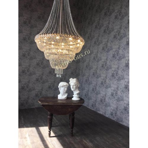 Люстра Водопад с подвесом 1000 мм в Симферополе Гусь Хрустальный