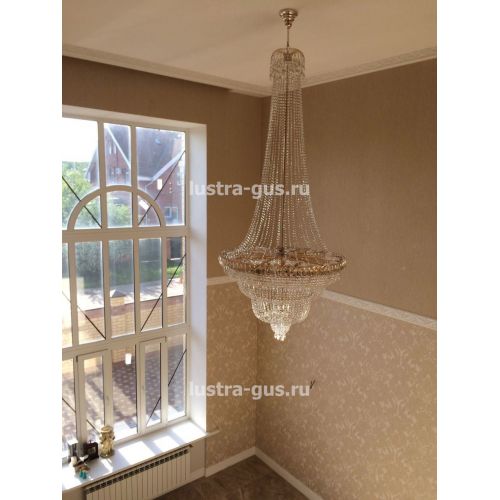 Люстра Водопад с подвесом 1000 мм в Симферополе Гусь Хрустальный