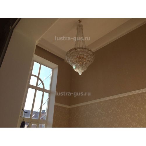 Люстра Водопад с подвесом 1000 мм в Симферополе Гусь Хрустальный