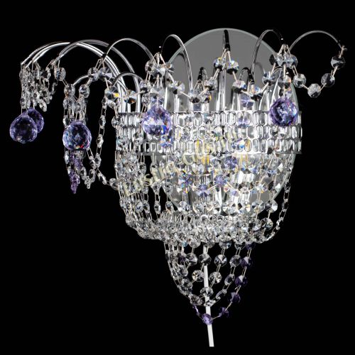 Бра Агата №3 фиолетовая в Симферополе Гусь Хрустальный