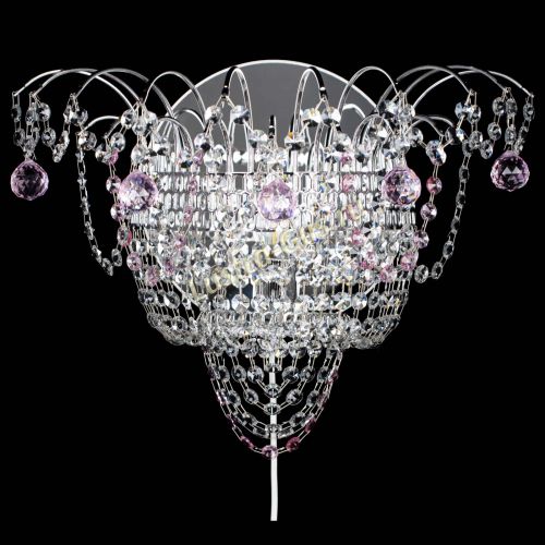 Бра Агата №3 розовая в Симферополе Гусь Хрустальный