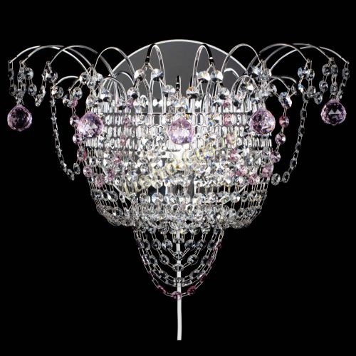 Бра Агата №3 розовая в Симферополе Гусь Хрустальный