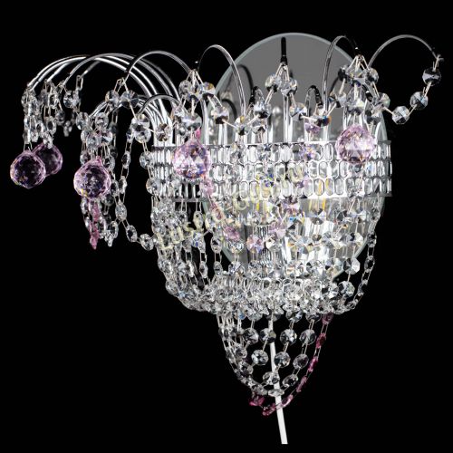 Бра Агата №3 розовая в Симферополе Гусь Хрустальный