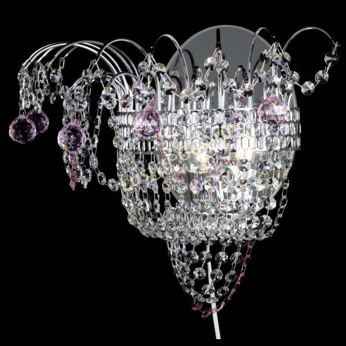 Бра Агата №3 розовая в Симферополе Гусь Хрустальный