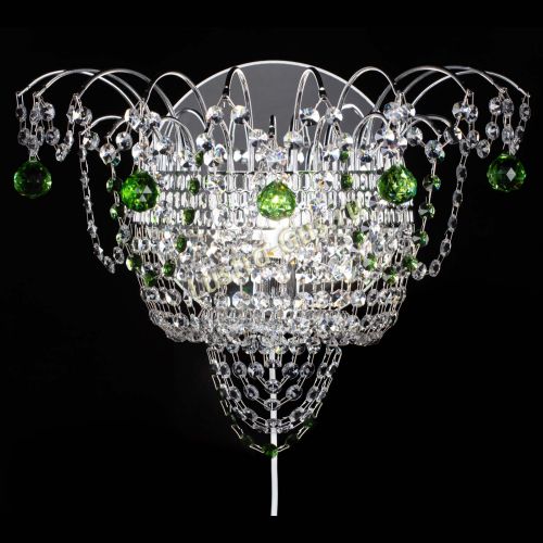 Бра Агата №3 зеленая в Симферополе Гусь Хрустальный