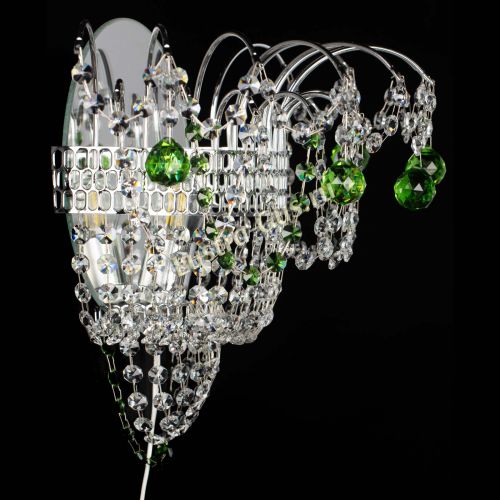 Бра Агата №3 зеленая в Симферополе Гусь Хрустальный