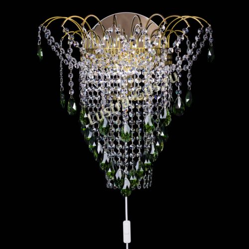 Бра Агата №4 под бронзу Зеленая в Симферополе Гусь Хрустальный