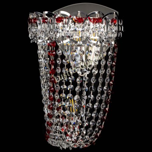 Бра Астра ажур №2 красная в Симферополе Гусь Хрустальный