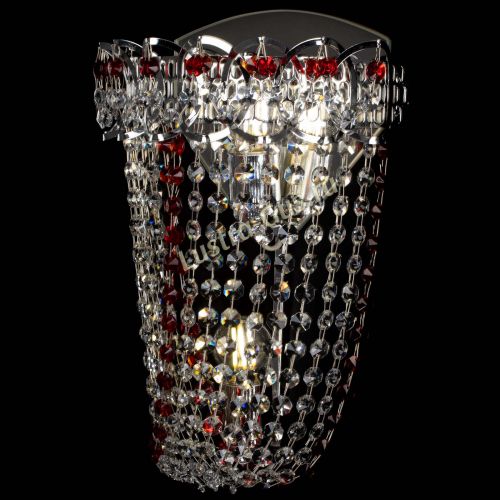 Бра Астра ажур №2 красная в Симферополе Гусь Хрустальный