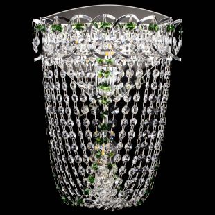 Бра из хрусталя Астра ажур №2 зеленая