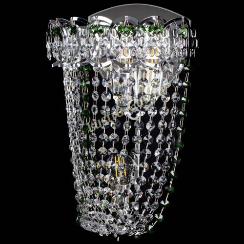 Бра Астра ажур №2 зеленая в Симферополе Гусь Хрустальный