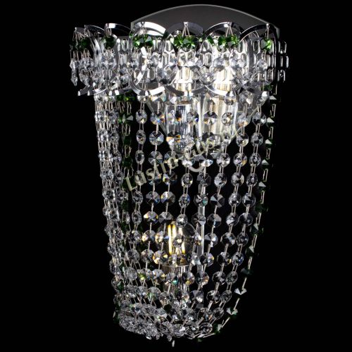 Бра Астра ажур №2 зеленая в Симферополе Гусь Хрустальный