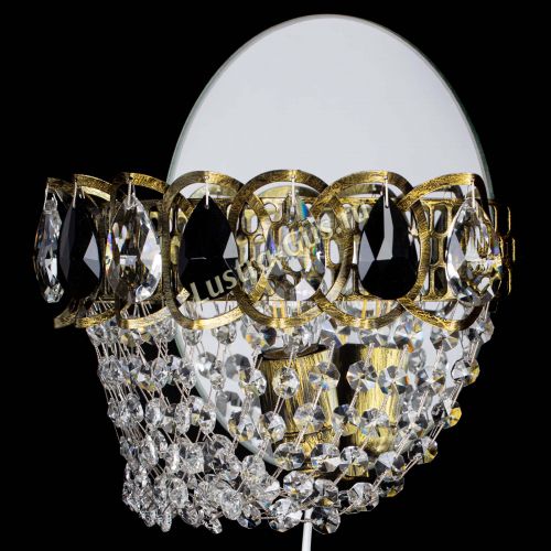 Бра Астра ажур под бронзу черная в Симферополе Гусь Хрустальный