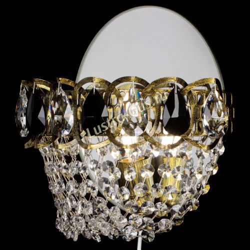 Бра Астра ажур под бронзу черная в Симферополе Гусь Хрустальный