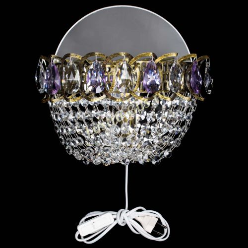 Бра Астра ажур под бронзу фиолетовая в Симферополе Гусь Хрустальный