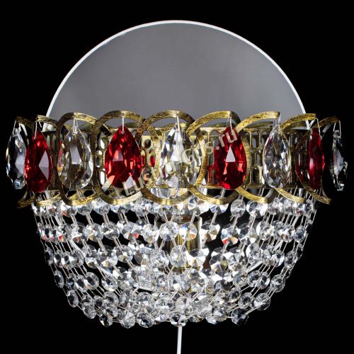 Бра Астра ажур под бронзу красная в Симферополе Гусь Хрустальный