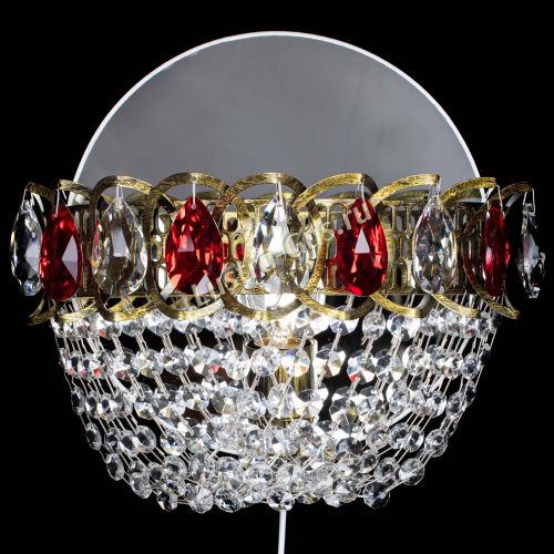 Бра Астра ажур под бронзу красная в Симферополе Гусь Хрустальный