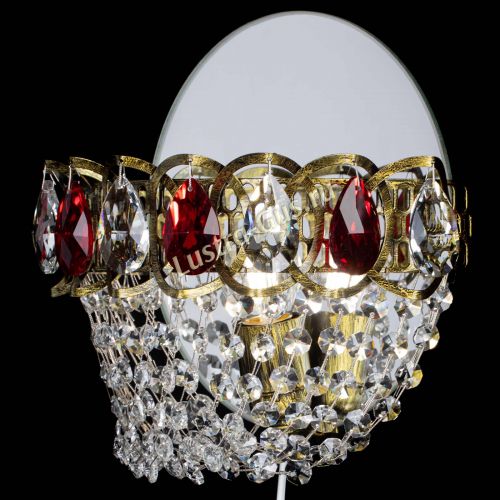 Бра Астра ажур под бронзу красная в Симферополе Гусь Хрустальный