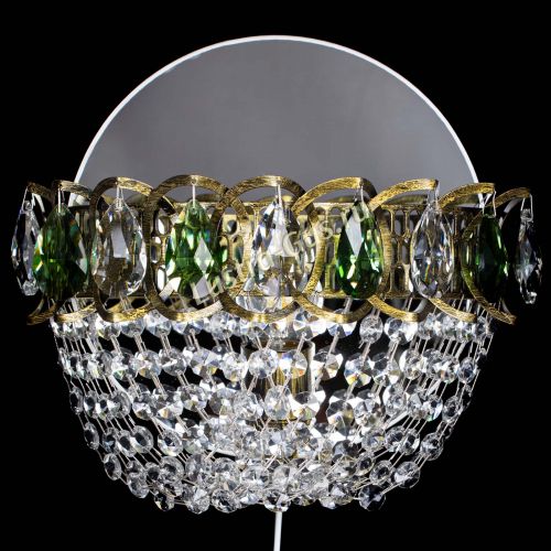 Бра Астра ажур под бронзу зеленая в Симферополе Гусь Хрустальный