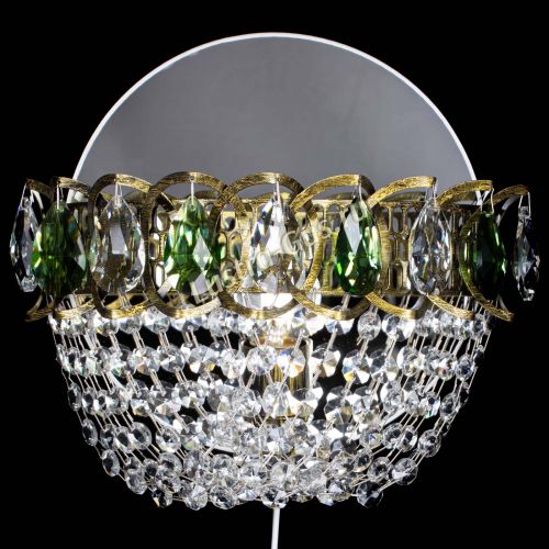 Бра Астра ажур под бронзу зеленая в Симферополе Гусь Хрустальный