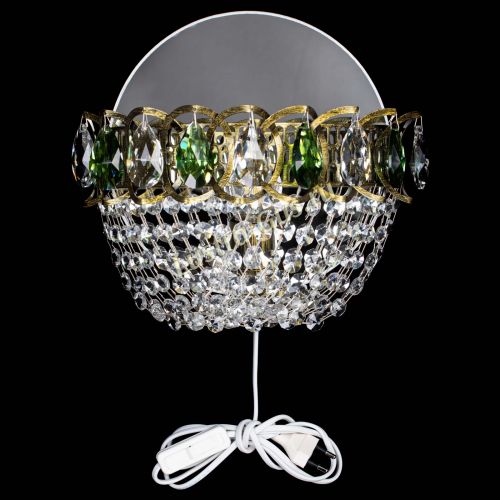 Бра Астра ажур под бронзу зеленая в Симферополе Гусь Хрустальный