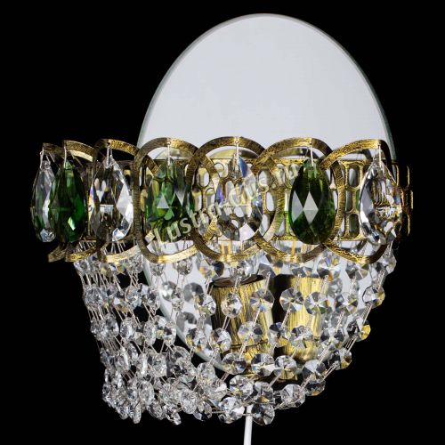 Бра Астра ажур под бронзу зеленая в Симферополе Гусь Хрустальный