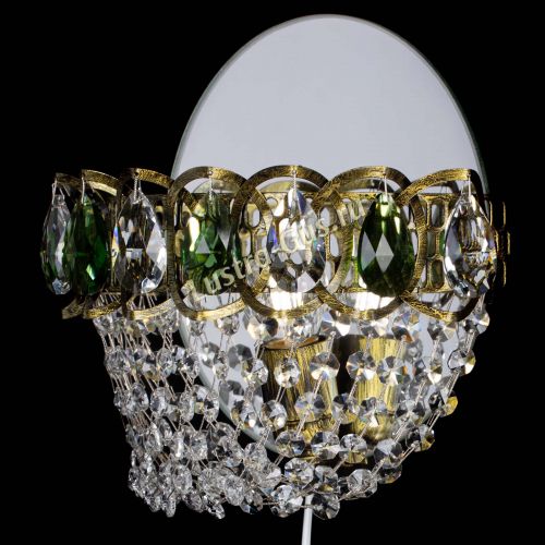 Бра Астра ажур под бронзу зеленая в Симферополе Гусь Хрустальный