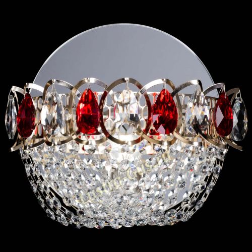 Бра Астра ажур красная в Симферополе Гусь Хрустальный