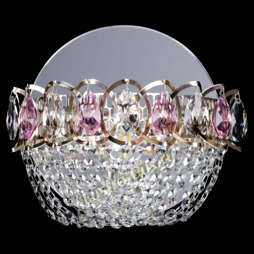 Бра Астра ажур розовая в Симферополе Гусь Хрустальный