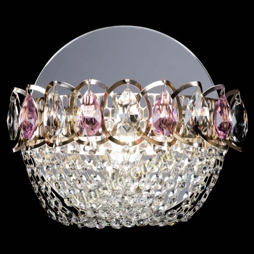 Бра Астра ажур розовая в Симферополе Гусь Хрустальный