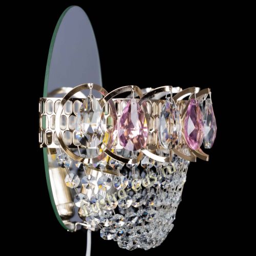 Бра Астра ажур розовая в Симферополе Гусь Хрустальный