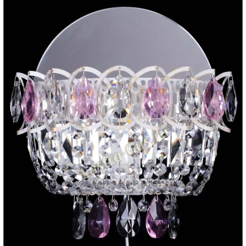 Бра Астра Розовая белая в Симферополе Гусь Хрустальный