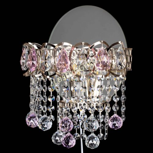 Бра Астра Капель шар 30 Розовая в Симферополе Гусь Хрустальный