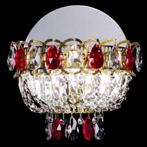 Бра Астра Красная под бронзу в Симферополе Гусь Хрустальный