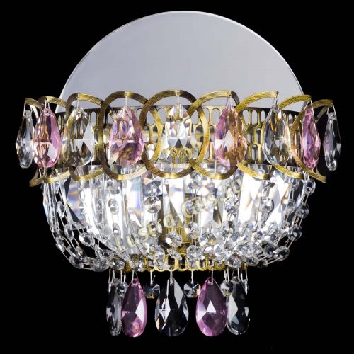 Бра Астра Розовая под бронзу в Симферополе Гусь Хрустальный