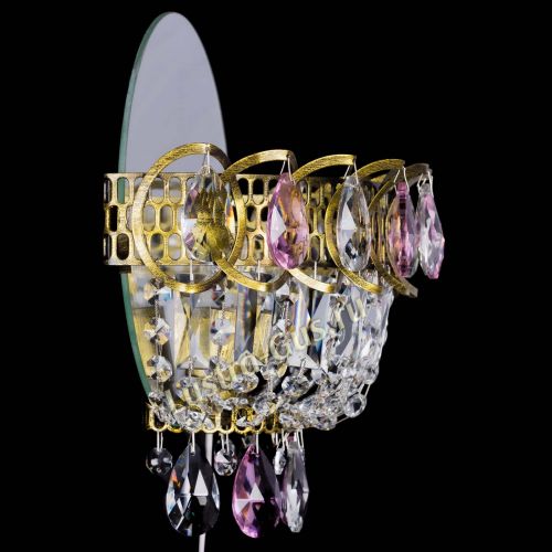 Бра Астра Розовая под бронзу в Симферополе Гусь Хрустальный