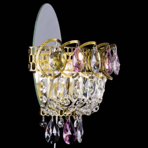 Бра Астра Розовая под бронзу в Симферополе Гусь Хрустальный