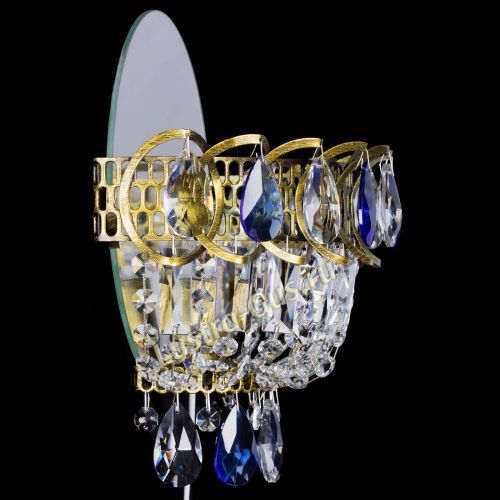 Бра Астра Синяя под бронзу в Симферополе Гусь Хрустальный