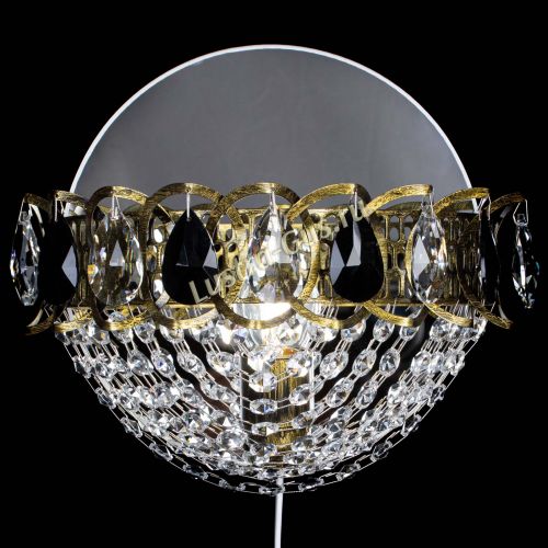 Бра Астра Сетка под бронзу Черная в Симферополе Гусь Хрустальный