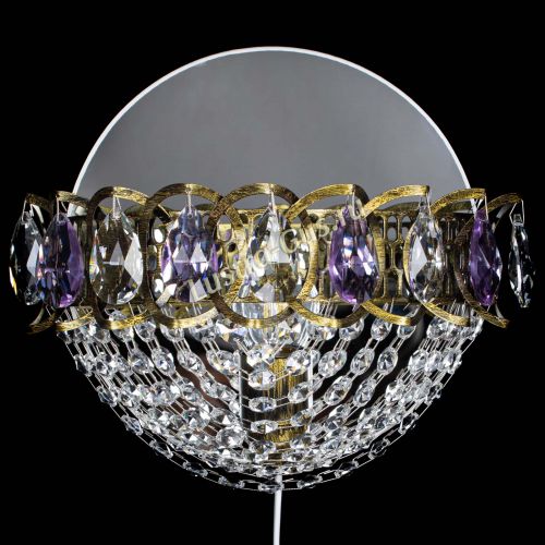 Бра Астра Сетка под бронзу Фиолетовая в Симферополе Гусь Хрустальный