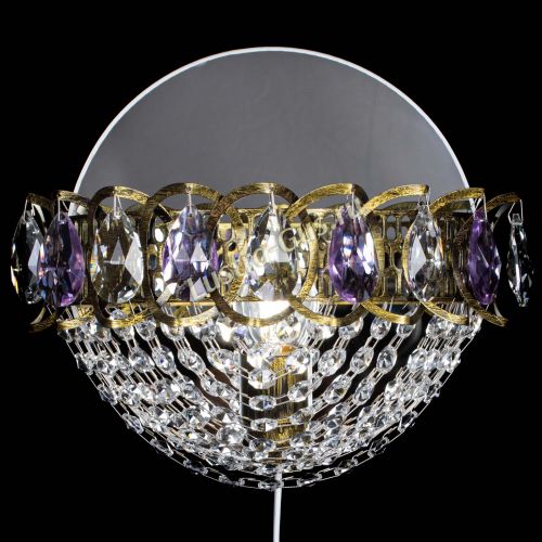 Бра Астра Сетка под бронзу Фиолетовая в Симферополе Гусь Хрустальный