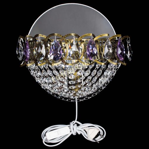 Бра Астра Сетка под бронзу Фиолетовая в Симферополе Гусь Хрустальный
